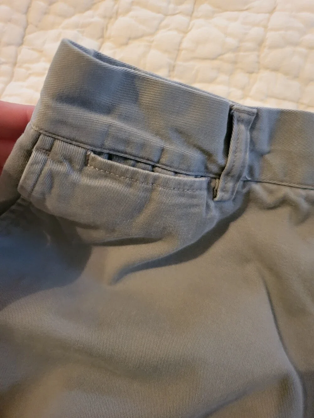 Vintage Polo Ralph Lauren Preston 100% Cotton Chino Trousers Gray Mens 30X30